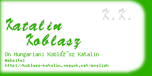 katalin koblasz business card
